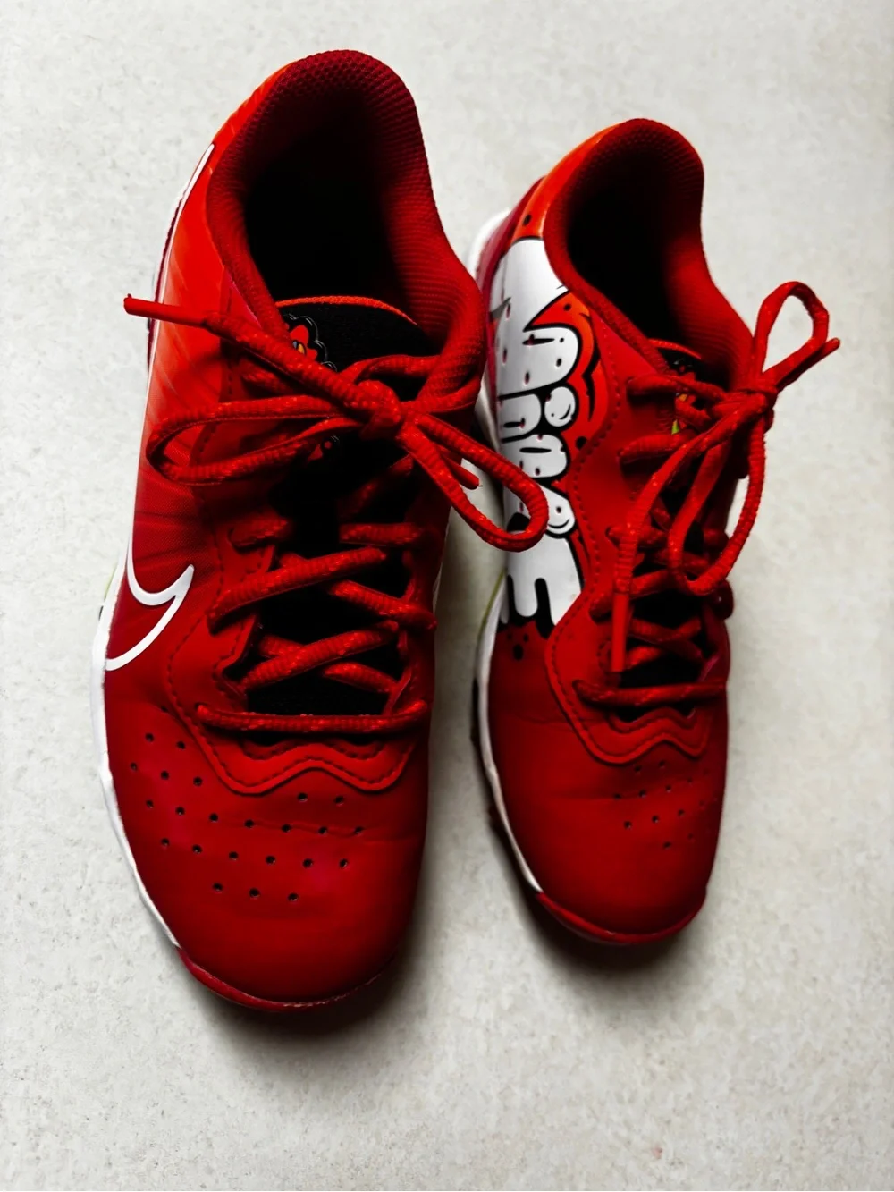 Nike baseball cleats Hyper crimson/Gummy worm
